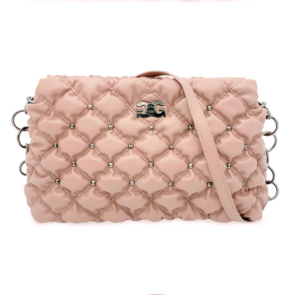 GILDA PARIS Waffle Quilted Handbag-Blush-NEW